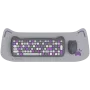 Bezdrôtová súprava klávesnice a myši CANYON HSET-W6 Kitty Edition – fialová