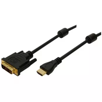 Logilink - Video kábel - HDMI / DVI - 30 AWG - HDMI, 19-pólový (M) - DVI-D (M) - 2 m - Dvojitá izolácia - čierny (CH0004)