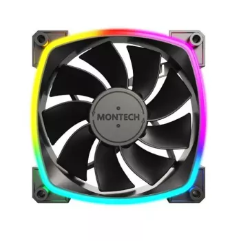 Montech RX120 PWM ventilátor počítačovej skrine 12 cm čierny 3 ks