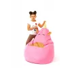 Jednorožec ružová XL 130 x 90 cm Sako bag pouf