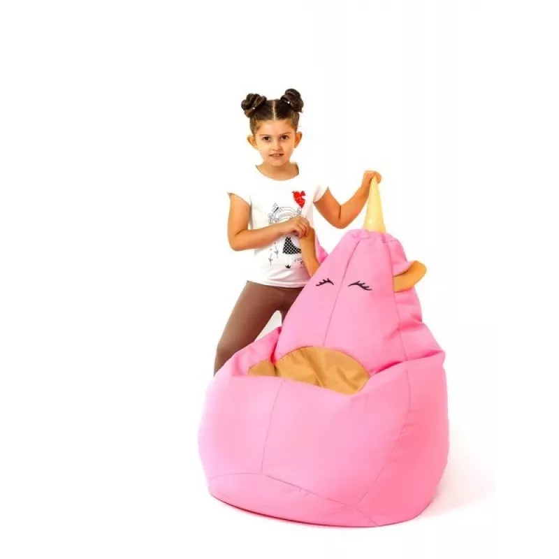 Jednorožec ružová XL 130 x 90 cm Sako bag pouf