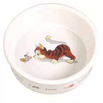 Porcelánová miska na krmivo Trixie pre mačky 0,2 l (200 ml), Ø 11 cm, biela