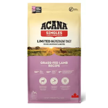 ACANA Singles krmivo z trávou kŕmených jahniat – suché krmivo pre psov – 17 kg