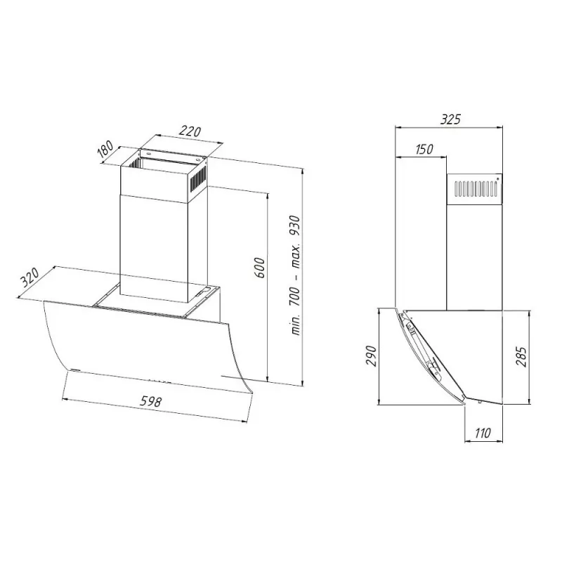 Digestor AKPO WK-4 Clarus Eco 60 čierny