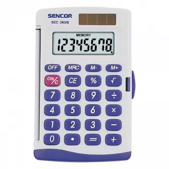 Kalkulačka Sencor SEC 263/8 vrecková sivá