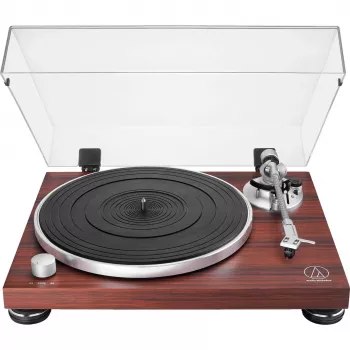 Remienkový audio gramofón Audio-Technica AT-LPW50BTRW hnedý manuálny