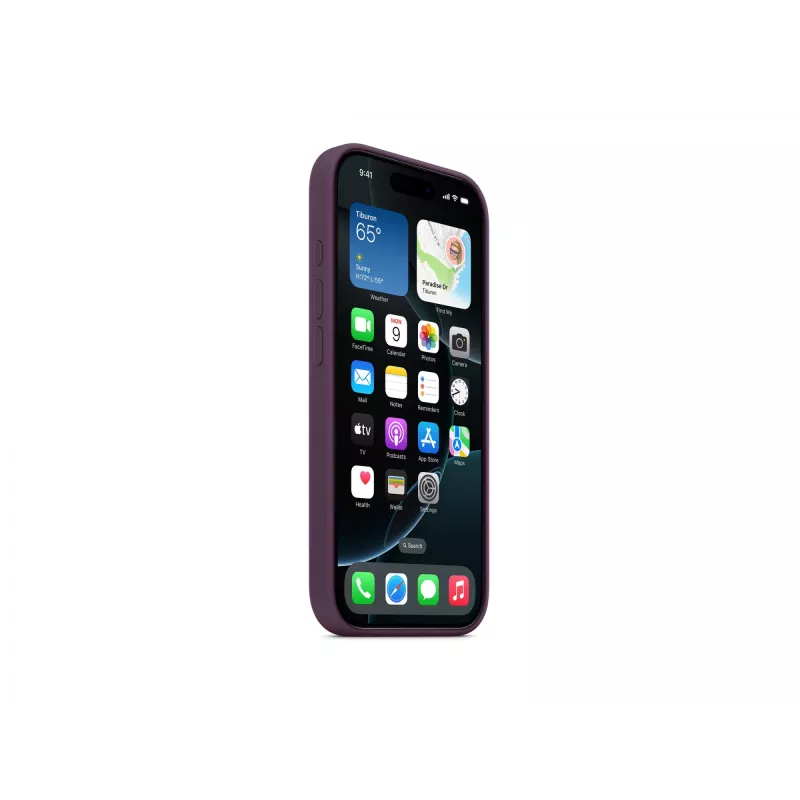 Apple iPhone 16 Pro silikónové puzdro s MagSafe – slivková