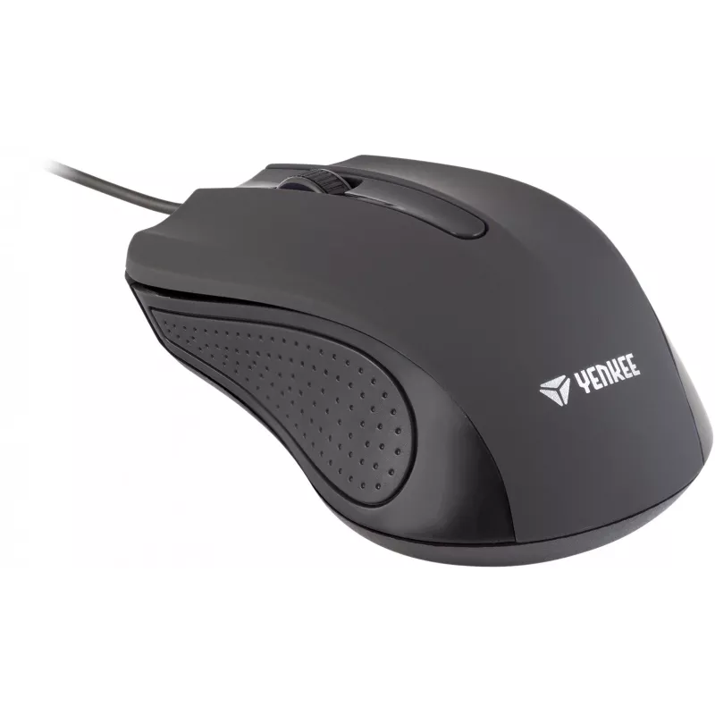 USB káblová myš, 3 tlačidlá, pogumovaný povrch, 1000 DPI