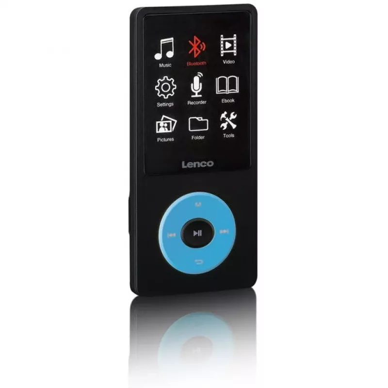 MP3 prehrávač Lenco Xemio-860BU 8 GB čierny modrý LCD 18h prehrávanie