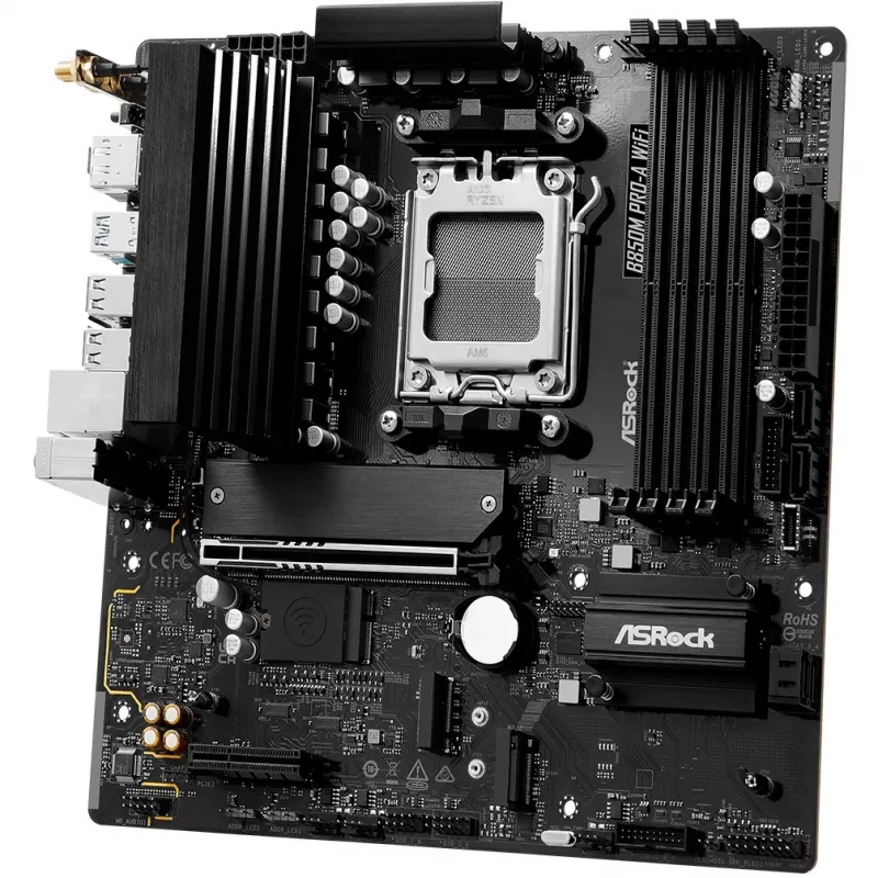 Základná doska ASRock B850M Pro-A WiFi micro ATX – AMD B850, socket AM5, DDR5, 4x DIMM, 256 GB, Wi-Fi, 2,5-Gb-LAN