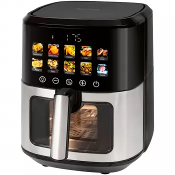 Teplovzdušná fritéza ProfiCook PC-FR 1286 H — 6,5 l, 1700 W, nerezový predok, čierna