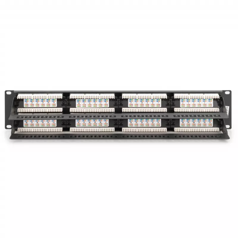 DIGITUS - patch panel - RJ-45 x 48 - sivý, RAL 7035 - 2U - 48 portov (DN-91648U)