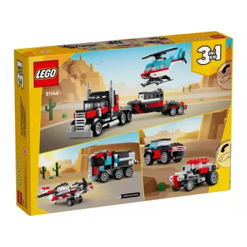 LEGO Creator 3-in-1 31146 Nákladné auto s plošinou a vrtuľník