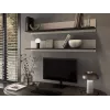 Sada nástenných políc Cama Meble SOHO 125×20×20 cm, drevotrieska, cashmere/čierna, 2 ks