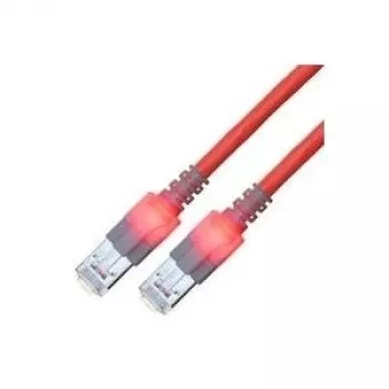 Sacon EasyLan DualBoot LED - patch kábel - RJ-45 (M) na RJ-45 (M) - 1 m - SFTP, PiMF - CAT 6 - IEEE 802.5/IEEE 802.3 - zalievaný - červená (442605,100)