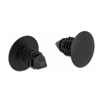Vianočný klip DeLOCK 60187 čierny nylon 15 mm 14,5 mm 10 ks