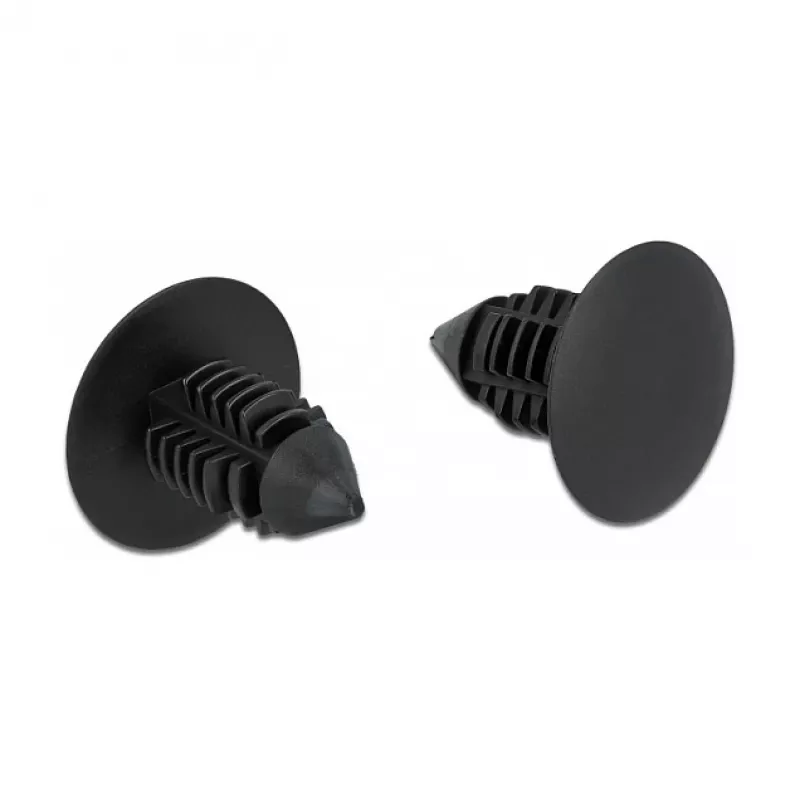 Vianočný klip DeLOCK 60187 čierny nylon 15 mm 14,5 mm 10 ks