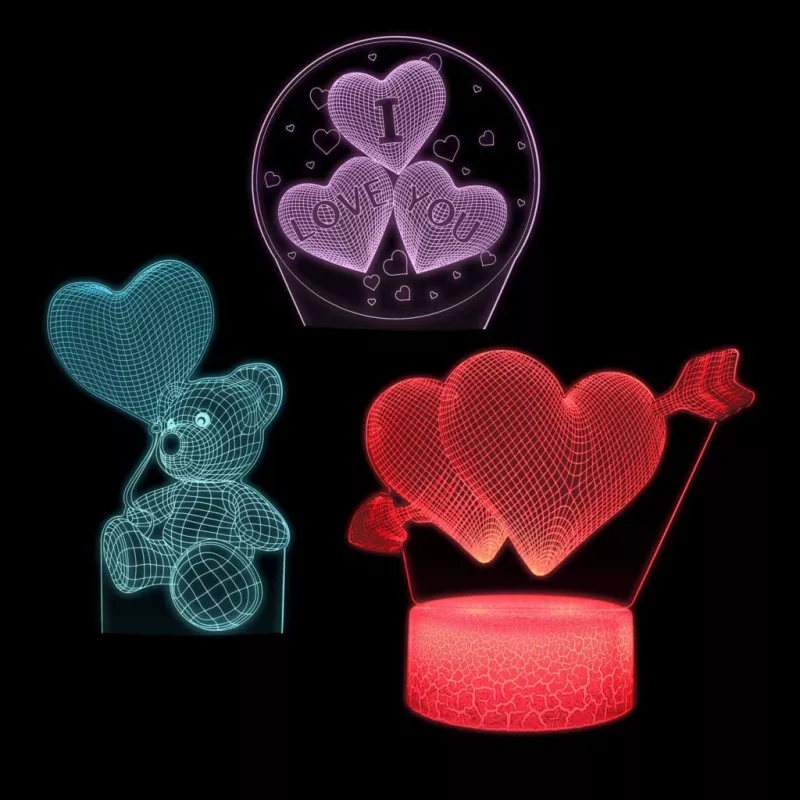 Manta SNL115RGB RGB 3D srdce dekoratívna súprava LED lámp