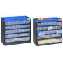 Organizér drobných dielov allit 464610, úložná krabica z plastu 300x285x135 mm, čierna/modrá
