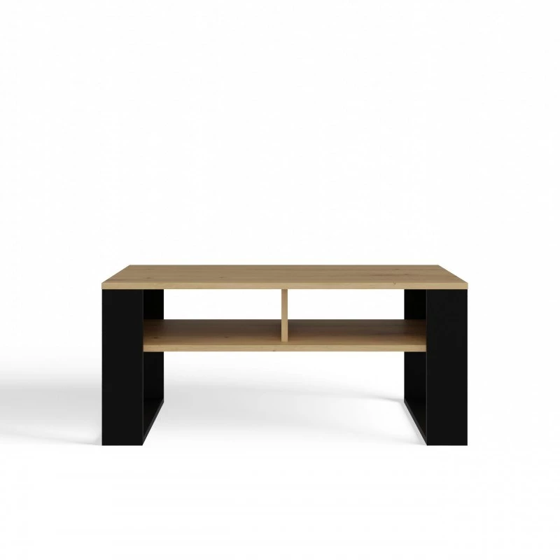 top e shop STOLIK KAWOWY ŁAWA MODERN 2P štíhly Dub Artisan čierne lamely