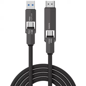 USB4 HDMI kábel 4smarts ComboCord 240W 1,5 m – USB4 na HDMI, 240W napájanie, dĺžka 1,5 m