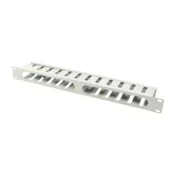 LogiLink – organizér káblov – svetlosivý, RAL 7035 – 1U – 48,3 cm (19