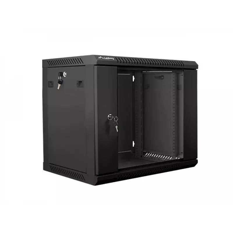 Nástenný rack LANBERG 9U (600×450×507 mm) IP20, max. zaťaženie 60 kg, čierny