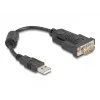DeLOCK 61549 sériový kábel čierny 0,25 m USB Type-A RS-232
