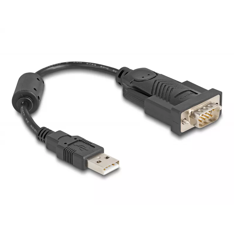 DeLOCK 61549 sériový kábel čierny 0,25 m USB Type-A RS-232