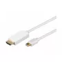 Goobay 1m Mini-DisplayPort/HDMI™ adaptérový kábel [MAC alebo PC, audio, pozlátené kontakty, so zaistením]