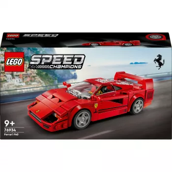 LEGO Speed Champions Ferrari F40 Supercar – zostaviteľné vozidlo hračkárske auto pre chlapcov a dievčatá od 9 rokov s minifigúrkou vodiča, dekorácia detskej izby
