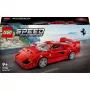 LEGO Speed Champions Ferrari F40 Supercar – zostaviteľné vozidlo hračkárske auto pre chlapcov a dievčatá od 9 rokov s minifigúrkou vodiča, dekorácia detskej izby