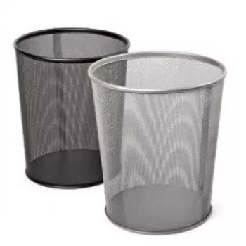 Odpadkový kôš Forpus, 12 l, čierny, perforovaný kov
