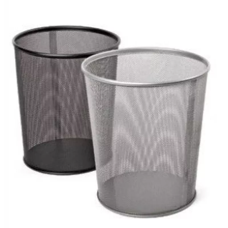 Odpadkový kôš Forpus, 12 l, čierny, perforovaný kov