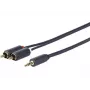 Vivolink PROMJRCA5 audio kábel 5 m 3,5 mm 2 x RCA čierny