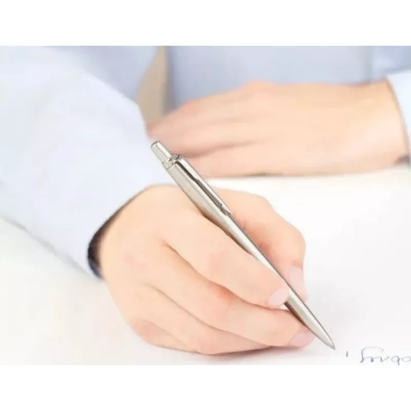 Guľôčkové pero a mikrotužka Parker Jotter Steel CT strieborná