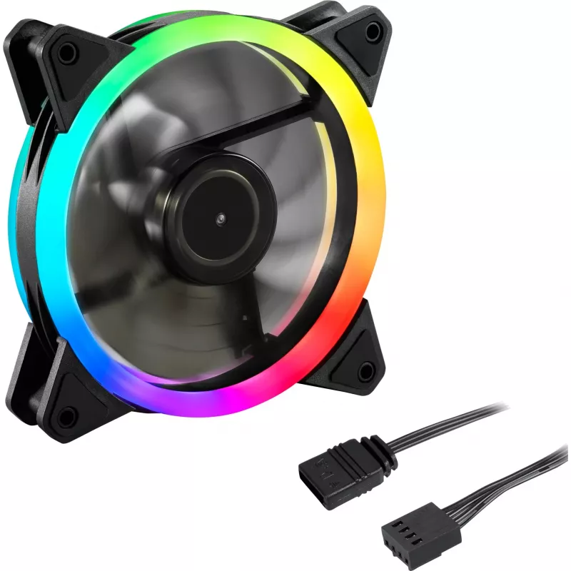 SHARKOON Shark Blades PWM ARGB 120mm ventilátor do PC skrine - čierny