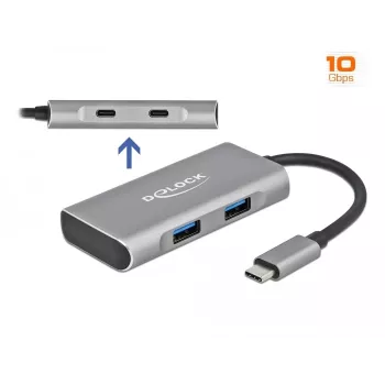 USB hub DeLOCK externý USB 10 Gbps USB Type-C hub 63260