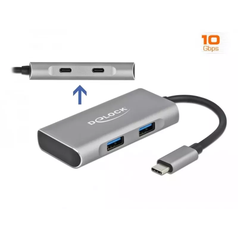 USB hub DeLOCK externý USB 10 Gbps USB Type-C hub 63260