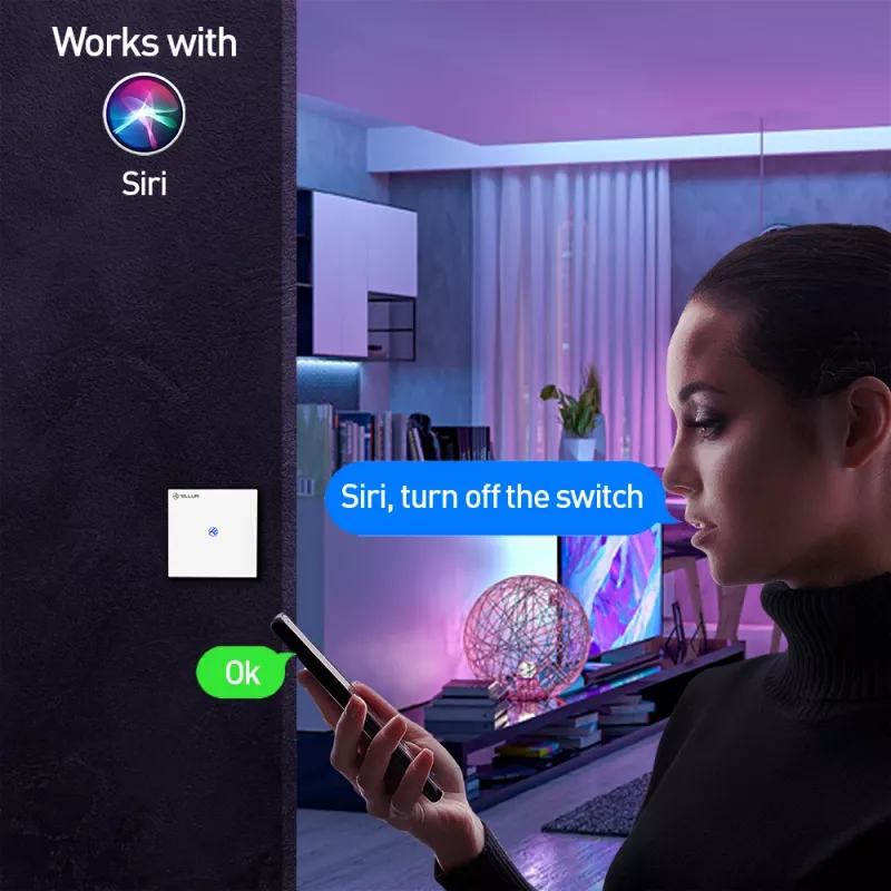 Smart WiFi vypínač Tellur SS1N — 1 port, 1800W, 10A