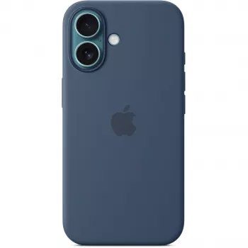 Silikónové puzdro Apple iPhone 16 MagSafe Denim puzdro modré 6,1