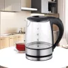 Maestro MR-062-BLACK elektrická sklenená kanvica, 1630 W, 1,2 L