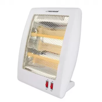 Kremenný elektrický ohrievač ESPERANZA EHH010 400W/800W, biela, 1,2 m kábel, tlačidlá, nastaviteľný termostat