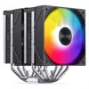 CPU chladič Jonsbo CA80 Dual-Tower, 2×120mm PWM ventilátory, ARGB, čierny