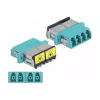 Optický vláknový konektor DeLOCK 86905 LC Quad konektor samica na LC Quad konektor samica Multimode aqua
