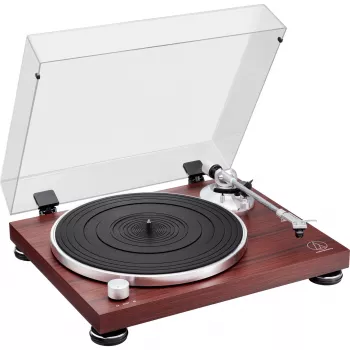 Remienkový audio gramofón Audio-Technica AT-LPW50BTRW hnedý manuálny