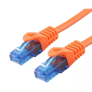 Sieťový patch kábel LOGON Cat5e U/UTP 20 m RJ-45 na RJ-45 oranžový