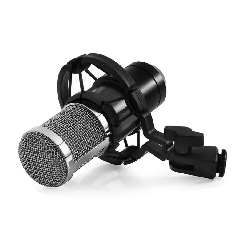 PC mikrofón MEDIA-TECH MT397S — káblový, vstup XLR, 20–20000 Hz, 150 Ω, -32 dB, 2,4 m kábel, stojan na stôl, čierny