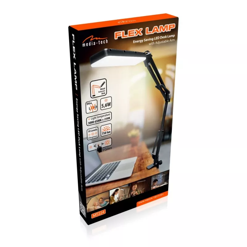 Media-Tech MT224 stolová lampa 5,6 W LED čierna