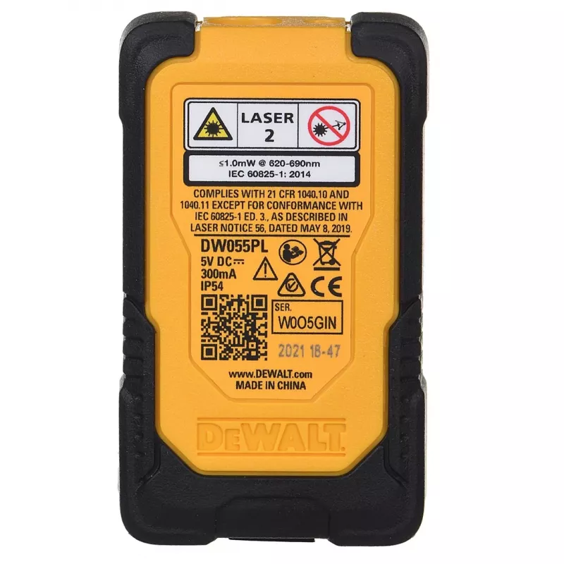 DeWALT DW055PL-XJ laserový merač vzdialenosti, dosah 16 m, čierny/žltý